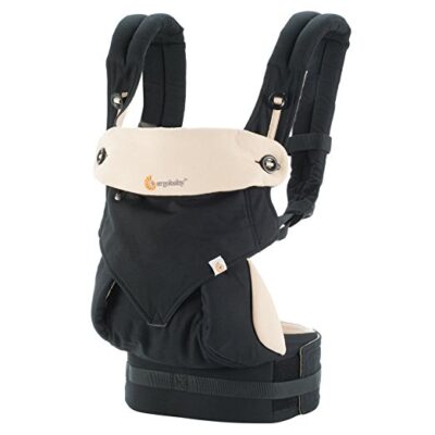 Ergobaby 360 All Carry Positions Award-Winning Ergonomic Baby Carrier, Black/Camel
