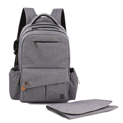 Utopia Alley Allcamp Diaper Bag, Capacity Support Any Baby Stroller With Changing Pad, Grey
