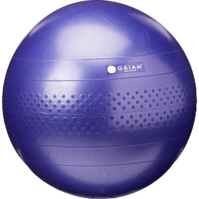 Gaiam Total Body Balance Ball Kit - Includes Anti-Burst Stability Exercise Yoga Ball, Air Pump, & Workout DVD