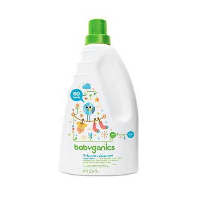 Babyganics 3X Baby Laundry Detergent, Fragrance Free, 60 Fluid Ounce
